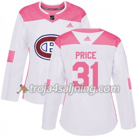 Montreal Canadiens tröja Carey Price 31 Vit 2017-2018 Adidas Rosa Fashion Authentic - Dame NHL Tröjor Montreal Canadiens tröja Carey Price 31 Vit 2017-2018 Adidas Rosa Fashion Authentic - Dame NHL Tröjor